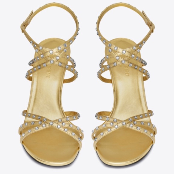 Saint Laurent Crystal Studded Sandal NEW - Picture 3 of 8